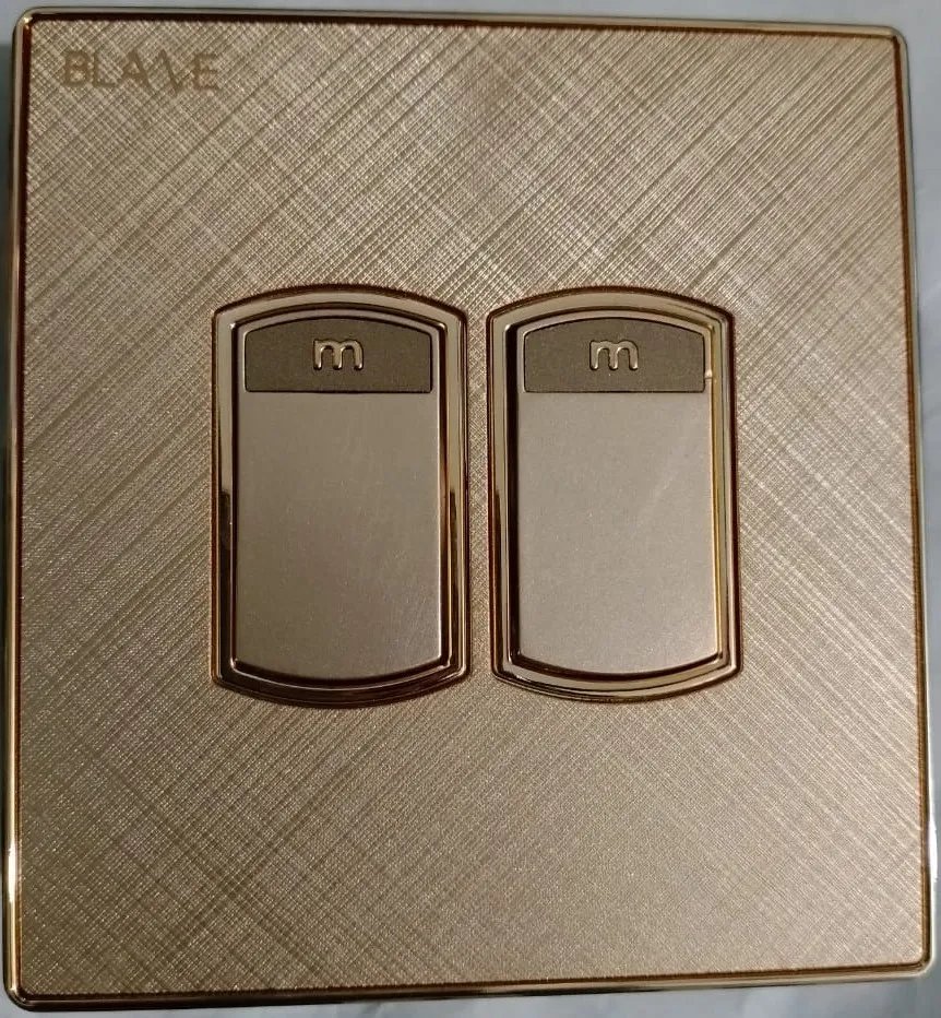 BLAZE SWITCH 2 GANG 1WAY ELEGANT