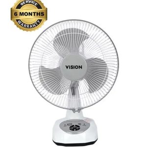 Vision Rechargeable Table Fan 12 Inch With USB Charger